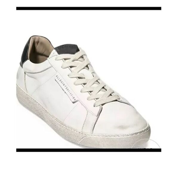 AllSaints White Sheer Low Top Lace-Up Cervo Shoes new without box main image 12